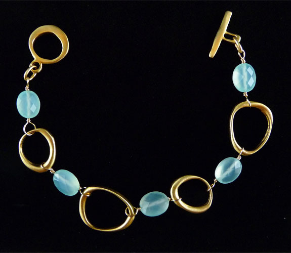 Vermeil & chalcedony bracelet by Phillipa Roberts